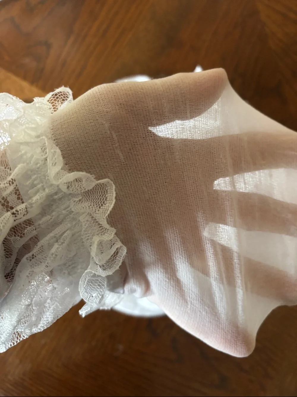 N/A sheer white